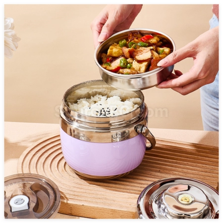 客製化不鏽鋼雙層真空便當盒禮品
