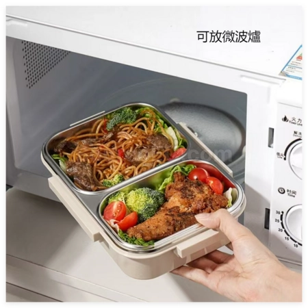 客製化304不鏽鋼分格飯盒(可微波爐)禮品